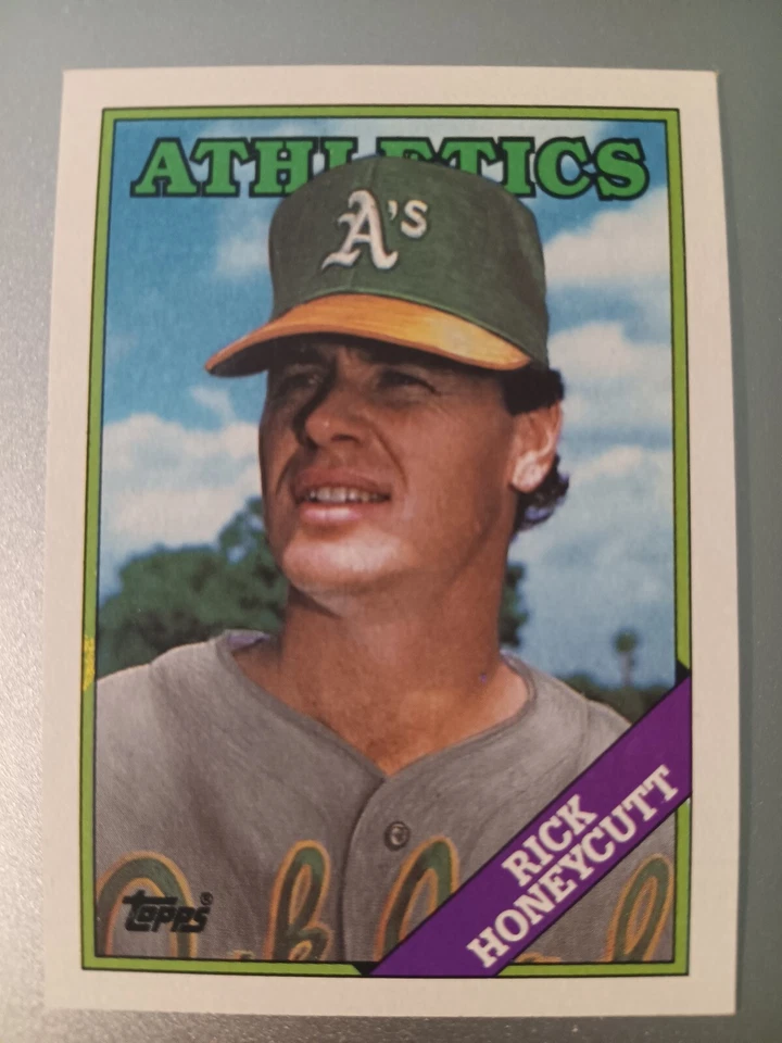 RICK HONEYCUTT OAKLAND ATHLETICS 1988 TOPPS BASEBALL CARD #641 - Image 1 of 1
