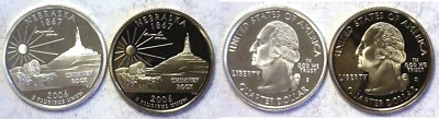 2006-S Nebraska Statehood Quarter Silver & Clad Proofs 2 Coin Set - Image 1 of 3