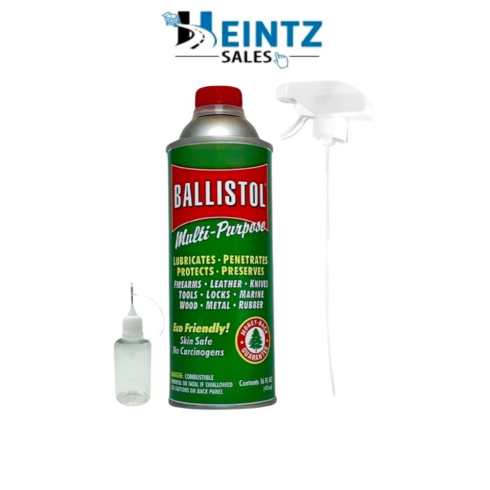 Ballistol lata de 16 oz con gatillo y botella de goteo - Pistola lubricante multiusos limpiadora Foto 1 de 1