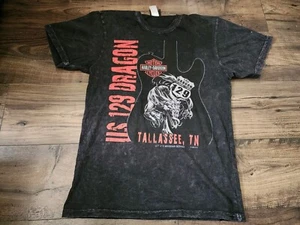 Mens S Harley Davidson US 129 Dragon Tallassee Tennessee T Shirt Double Sided - Picture 1 of 4