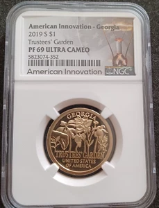 2019-S $1 Trustees' Garden American Innovation Georgia Dollar NGC PF69 Ultra CAM - Picture 1 of 4