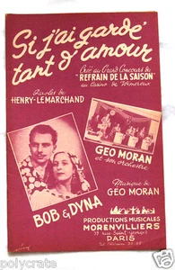 Partition musique Si j'ai gardé tant d'amour Henry Lemarchant Geo Moran - Picture 1 of 2