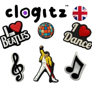 Musik Bands Dance Beatles Queen 🎵🎸🎹🎧🎼 Charms für Croc Clogs CLOGITZ UK 🇬🇧 - Bild 1 von 10