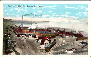 BARTLESVILLE, OKLAHOMA - EMPRESA DE ZINC - FÁBRICA - VISTA DE PÁJARO - POSTAL - Imagen 1 de 2