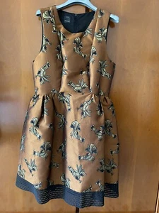 abito vestito a palloncino Pinko bronzo pizzo - Foto 1 di 12