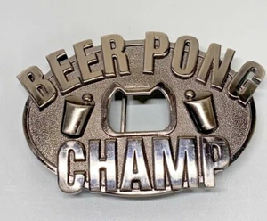 Hebilla de cinturón vintage BEER PONG CHAMP - con abrebotellas incorporado - por Kalan - Imagen 1 de 12