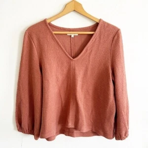 Madewell brown/tan Full-Sleeve long sleeve Top size large - Picture 1 of 7