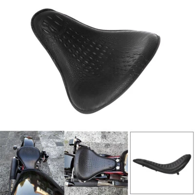 Motorcycle Alligator Large Solo Seat For Harley Softail Springer Chopper Bobber - Imagem 1 de 4