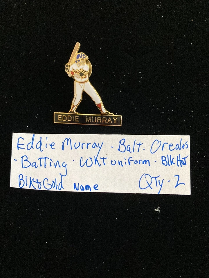 Vintage Lapel Pin  Rare Orioles Eddie Murray White Jersey ￼ - Image 1 of 1
