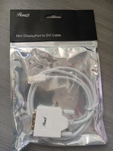 Rosewill RCDC-14017 3FT White Mini DisplayPort to DVI Cable - 32 AWG, Male - Picture 1 of 2