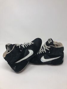 Vintage 1990 Nike Wrestling Shoes Black White Motion Size 8 GRECO SUPREME