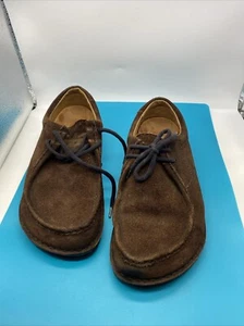 Unisex Birkenstock Moccasin lace up Footprints Comfort Shoes - Brown 37 - Picture 1 of 8