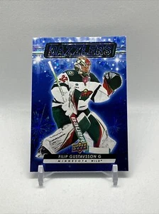 2023-24 UD Upper Deck Series 2 Filip Gustavsson Blue Dazzlers DZ-55 Minnesota W - Picture 1 of 2