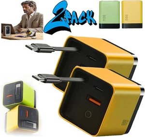 3 in 1 GaN Charger,Scalable 80W Max Fast Charging with Type-C Cable &2 USB Ports - Picture 1 of 20