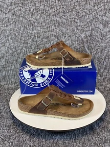 Birkenstock Gizeh Braided Sandal Women's Size 41 Regular / 10 Cognac Brown - Picture 1 of 9