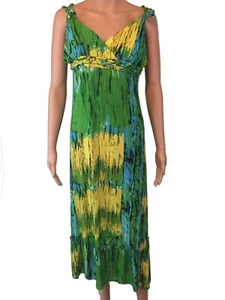 Jessica Taylor Sz Medium A-Line Tie Dye Dress Adjustable Length Shoulder Straps - Picture 1 of 9