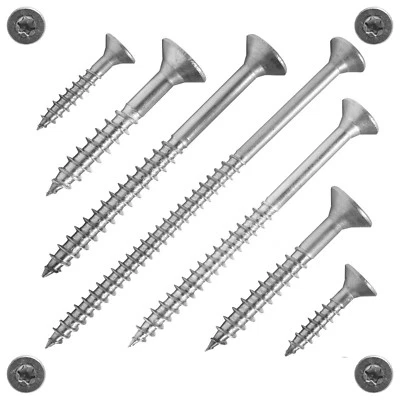 SCHRAUBEN-NIRO® Spanplattenschrauben Edelstahl Holzschrauben Torx A2 VA V2A Teilgewinde Ø 3–6mm