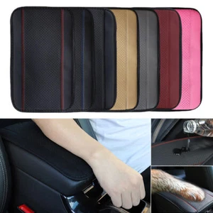 Universal Car Armrest Pad Cover PU Leather Center Console Box Cushion Protector - Picture 1 of 10