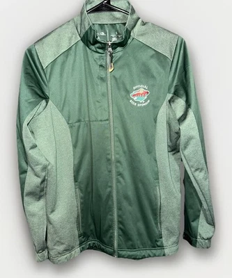 Chaqueta Iowa Wild Hockey Cremallera Completa Mujer Pequeña Verde Antigua Michelin Dorado AHL Foto 1 de 4