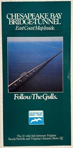 Vintage Brochure Chesapeake Bay Bridge-Tunnel Travel 1980s Virginia Norfolk Map - Picture 1 of 6