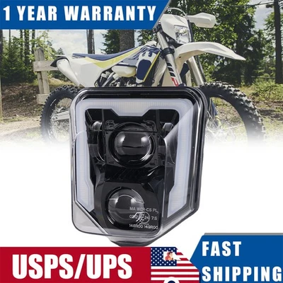 Motocross LED Headlight DRL For Husqvarna FE 250 350 350S 450 501 501S 2017-2023 - Image 1 of 4
