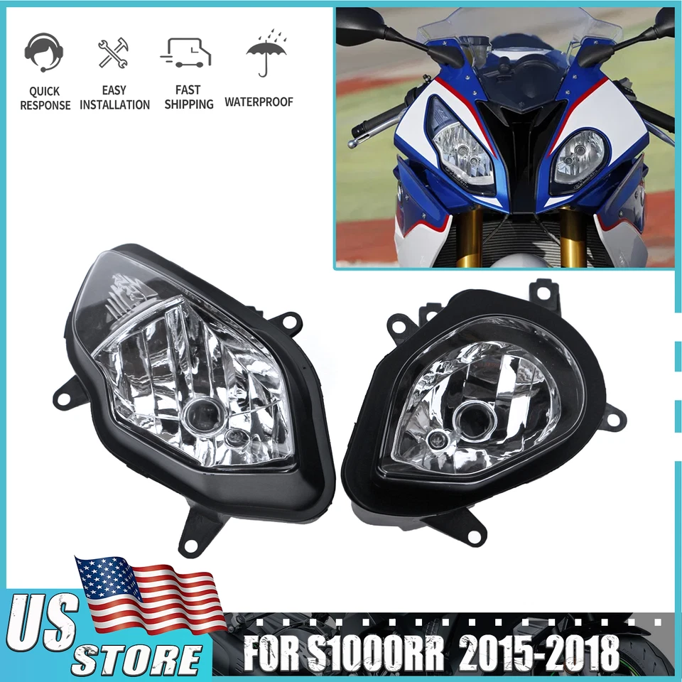 Lámpara de luces delanteras apta para BMW S1000RR conjunto de faros 2015-2018 Foto 1 de 4