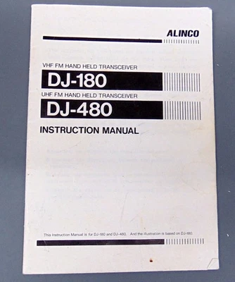 Alinco DJ-180 2M & DJ-480 UHF Ham Transceiver ORIGINAL PRINTED MANUAL Not a Copy - Image 1 of 2