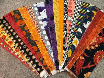 20 tiras de tela de algodón cinta algodón otoño Halloween cinta primitiva 2.5"x21" Foto 1 de 3