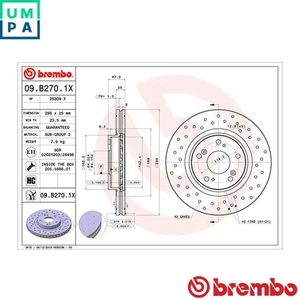 2x BRAKE DISC 09.B270.1X FOR HONDA ACCORDVIII N22B2/N22B1 2.2L K24Z3 2.4L 4cyl - Picture 1 of 9