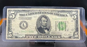 1928 A Five Dollar Bill $5 Note Currency REDEEMABLE IN GOLD green seal OLD MONEY - Picture 1 of 2