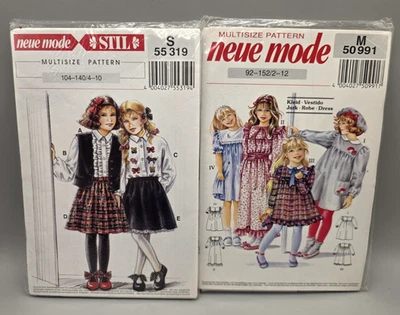 Neue Mode Sewing Patterns Girls Dresses Lot of 2 - Image 1 of 2