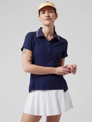 Camisa ATHLETA DAILY POLO TEE Azul Marino Blanco Talla Pequeña Tenis Golf Nueva con Etiquetas Foto 1 de 4