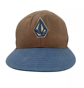 Volcom Boys Youth 210 Flexfit Fitted Hat Cap Brown and Blue 6 1/2 - 6 7/8 NEW - Picture 1 of 8
