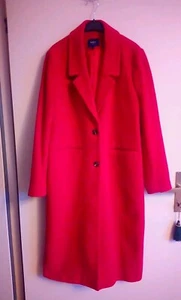 PEPE JEANS ⭐ mantel ❤️ soft rot wollmix wollmantel longblazer blazer L jacket ⭐ - Bild 1 von 8