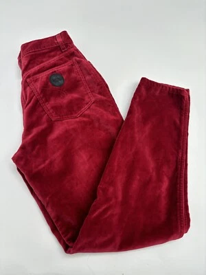 Jeans donna Moschino rosso - velluto - taglia W29 - Immagine 1 di 4