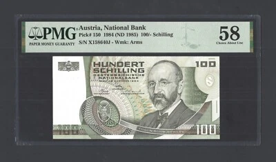 Austria 100 chelines 1984 (ND 1985) P150 sobre sin circular Foto 1 de 2