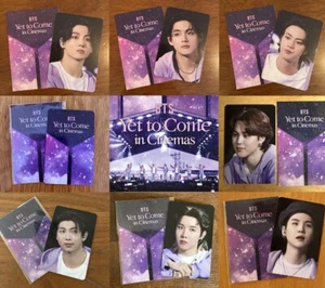 BTS Yet to Come in Cinemas Official Photocard JK V JIMIN JIN SUGA J-HOPE RM - Picture 1 of 10
