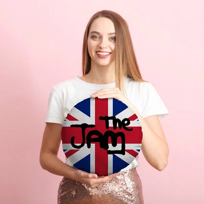 The Jam Union Jack 14" Round Cushion Decrotive Circle Pillow - Image 1 of 4