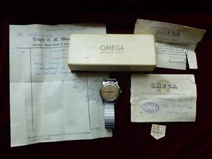 Vintage Original Men's 1952 Omega Seamaster Watch Serviced Boxed Papers Date Box - Picture 1 of 24