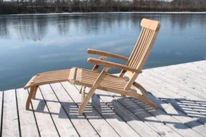 Deckchair Liegestuhl Titanic in premium Teak - Bild 1 von 5