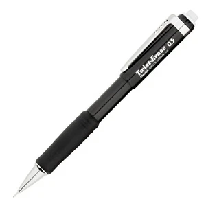 QE515A Pentel Twist-Erase III Mechanical Pencil, 0.5mm, Black Barrel, Pack of 2 - Picture 1 of 1