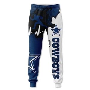 Dallas Cowboys Casual Joggers Pants Sweatpants Active Sports Workout Trousers