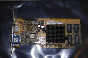 ASUS AGP-V7100 PRO Nvidia GeForce 2 MX400 32 MB Video VGA S-video RCA AGP card - Picture 1 of 5