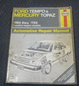 Vtg Ford Tempo & Mercury Topaz 1984-1994 Haynes Auto Car Repair Manual Book - Bild 1 von 2
