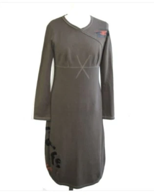 Robe mi longue kaki marque COP COPINE Taille 38 impeccable - Photo 1/2