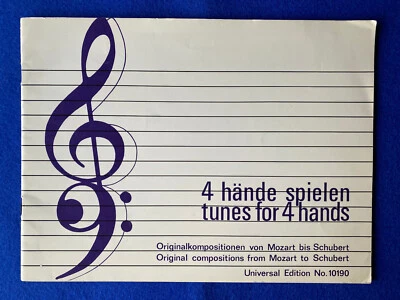 Klavier 4 HÄNDE SPIELEN Original Kompositionen von Mozart bis Schubert L.J. Beer - Bild 1 von 4