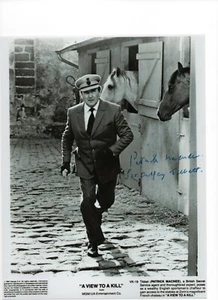 JAMES BOND PATRICK MCNEE VIEW TO A KILLSIGNED PHOTO WITH AUTHENTICITY 8" X 10" - Picture 1 of 1