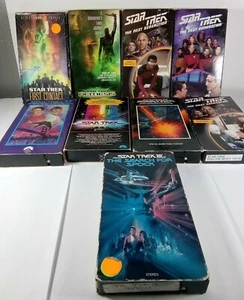 Star Trek VHS LOT 9 Movie First Contact Nemeseis Voyage Next Generation Spock  - Picture 1 of 12