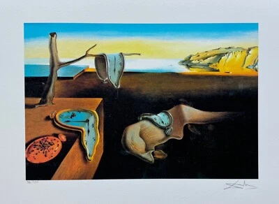 Salvador Dali PERSISTENCE OF MEMORY Signed Limited Edition Giclee 16" x 24" - Image 1 of 4