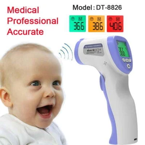 Large LCD Digital Infrared Thermometer Non-contact Forehead Baby Temperature Gun - Picture 1 of 1